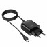 Зарядний пристрій з кабелем USB/Type-C 1 м HOCO C72Q Glorious 18 W чорний (RZN-23101790)