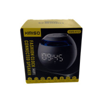 Колонка портативна з годинником Kimiso KMS-K12 Bluetooth LED рожевий (RZN-23097281)