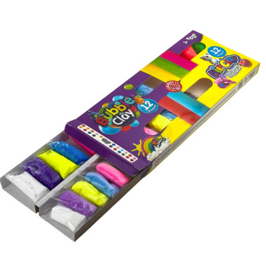 Набір повітряного та кулькового пластиліну 24 кольори Danko Toys ARBB-02-01U застигаючий (RZN-23103405)