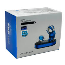 Ароматизатор для авто багаторазовий Космонавт Vert-13 11.5 см сонячна батарея синій з чорним (RZN-23104149)