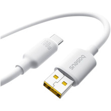 Кабель USB/Type-C 1 м Baseus Foamed 100 Вт білий (RZN-23104626)