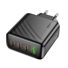 Зарядний блок живлення 3xType-C+USB HOCO CS27A Supply 67 W 20 V 3.35 A чорний (RZN-23105767)