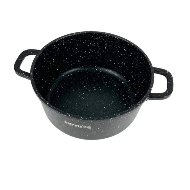 Набір каструль гранітне покриття 12 предметів Empire EM-7327 зі скляними кришками чорний (RZN-23101285)