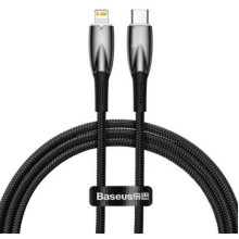 Кабель Type-C/Apple Lightning 2 м Baseus Glimmer Series 20 Вт чорний (RZN-23102903)