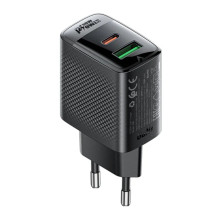 Зарядний блок живлення Type-C+USB ACEFAST A98 GaN 30 W 3 A чорний (RZN-23101580)