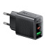 Зарядний блок живлення Type-C+USB ACEFAST A98 GaN 30 W 3 A чорний (RZN-23101580)