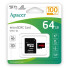 Карта пам'яті 64 GB Apacer МicroSDXC UHS-I Сlass 10 з адаптером чорний (RZN-23106591)
