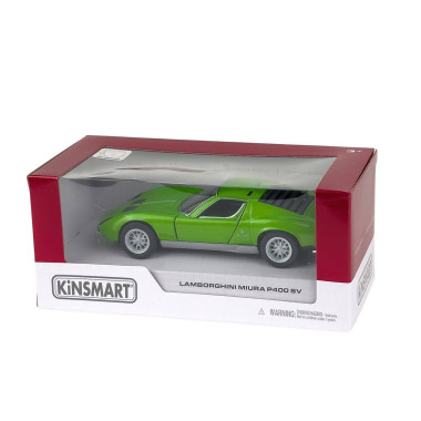 Іграшкова машинка моделька KiNSMART KT5390W Lamborghini Miura P400 SV метал 12 см інерційна зелений (RZN-23103470)