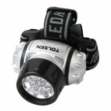 Ліхтар налобний світлодіодний Tolsen на батарейках чорний зі сріблятим (RZN-23105668)