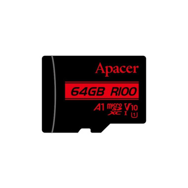Карта пам'яті 64 GB Apacer МicroSDXC UHS-I Сlass 10 чорний (RZN-23106433)
