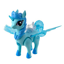 Інтерактивна іграшка Єдиноріг HJ708 зі звуковими та світловими ефектами 24 см блакитний (RZN-23104373)
