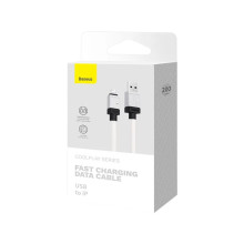 Кабель USB/Apple Lightning 2 м Baseus CoolPlay 2.4 А білий (RZN-23105065)