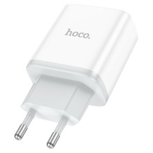 Зарядний блок живлення Type-C+USB HOCO C105A Stage 20 W 12 V 1.67 A білий (RZN-23102265)