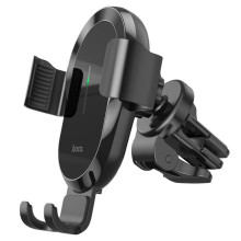 Тримач для гаджетів на дефлектор Hoco CA105 Guide з бездротовою зарядкою пластик чорний (RZN-23105491) Тримач для гаджетів на дефлектор Hoco CA105 Guide з бездротовою зарядкою пластик чорний (RZN-23105491)