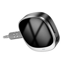 Bluetooth-ресивер HOCO E80 Travel AUX з дисплеєм 250 мАг чорний (RZN-23102069)