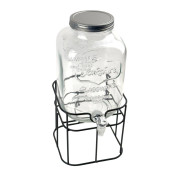 Лимонадниця з краном на підставці Viva 5 л скло прозорий (RZN-23105939)