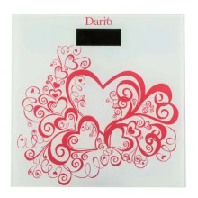 Ваги підлогові побутові до 180 кг Dario DFS-2818F Hearts точність 100 г білий (RZN-23102934)