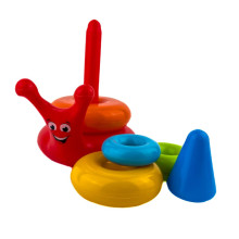 Іграшкова пірамідка Равлик Technok Toys 5255 пластик 4 кільця 20 см різнобарвний (RZN-23096765)