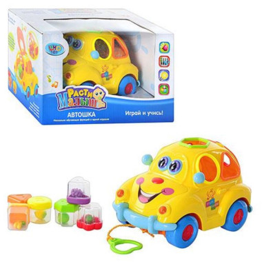 Ігровий набір сортер Автошка Limo Toy 9170 звукові та світлові ефекти пластик 6 фігур жовтий (RZN-23094214)