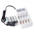 Зарядний пристрій 4хААА/АА Jiabao Digital Charger JB-212 2500mA з акумуляторами АА білий (RZN-23093838)