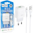 Зарядний пристрій з кабелем USB/microUSB 1 м HOCO C72Q 18 W 3 А білий (RZN-23097615)