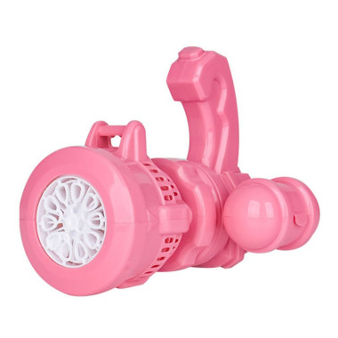 Іграшка-генератор мильних бульбашок Bubble Gun A130 зі світловими ефектами 13 см рожевий (RZN-23101733)