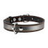 Нашийник для собак М світловідбиваючий Collar 02491 шкіра 25 мм 38-50 см чорний (RZN-23100843)