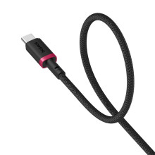 Кабель USB/Type-C 1 м Baseus Dura 60 Вт чорний з червоним (RZN-23106447)