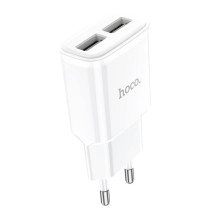 Зарядний блок живлення 2хUSB HOCO C88A Star 5 V 2.4 A білий (RZN-23098770)