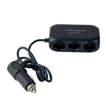 Розгалужувач прикурювача з подовжувачем Xunniu WT-D23 USB зарядний пристрій чорний (RZN-23103038)