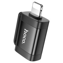 Перехідник Apple Lightning M/USB F HOCO UA31A чорний (RZN-23105474)