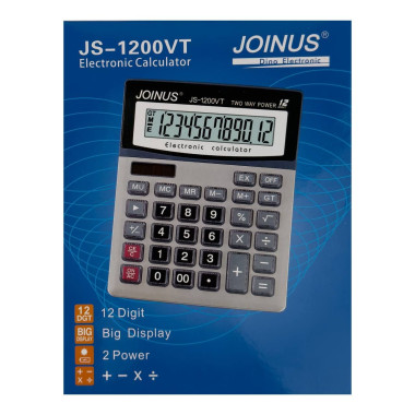 Калькулятор настільний Joinus JS-1200VT сірий з чорним (RZN-23093885)