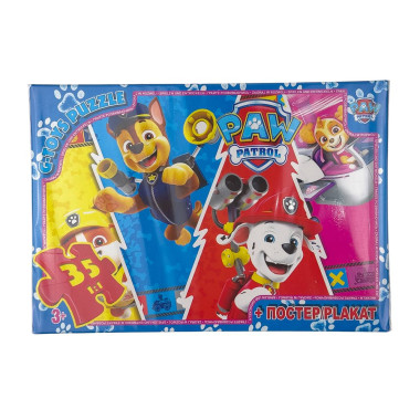 Пазли класичні 35 елементів G-Toys PW08902 Щенячий патруль з постером (RZN-23104354)