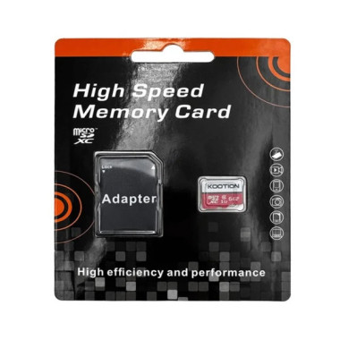 Карта пам'яті 64 GB Kootion МicroSDXC UHS-I Сlass 10 з адаптером червоний з білим (RZN-23105785)