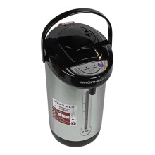 Термос електричний термопот Grunhelm GTP352S нержавіюча сталь 3.5 л чорний зі сріблястим (RZN-23102498)