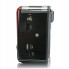 Радіоприймач Golon RX-BT455S MP3 з акумулятором та сонячною батареєю чорний з червоним (RZN-23106844)
