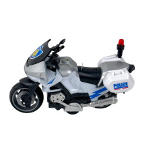 Іграшковий поліцейський мотоцикл 204B звукові та світлові ефекти метал 14 см білий з чорним (RZN-23104393)