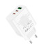 Зарядний блок живлення 2хType-C+USB HOCO C126A Pure 40 W 12 V 1.67 A білий (RZN-23102305)