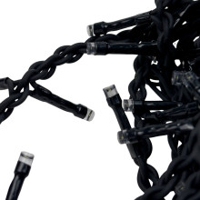 Світлодіодна гірлянда-бахрома вулична чорний дріт 100 LED ліхтарики 6 м мульти (RZN-23104467)