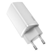 Зарядний блок живлення Type-C+USB Baseus GaN2 Lite 65 W 20 V 3.25 А білий (RZN-23105729)