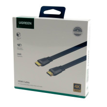 Кабель HDMI/HDMI 3 м UGREEN ED015 Flat Cable чорний (RZN-23104207)