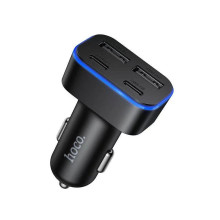 Автомобільний зарядний пристрій 2xType-C+2xUSB HOCO Z63 Barry 15 W чорний (RZN-23106800)