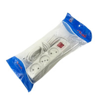 Мережевий фільтр-подовжувач 3 розетки K0300A-3M 10 А 3 м білий (RZN-23102055)
