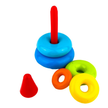 Іграшкова пірамідка Technok Toys 6863 пластик 4 кільця 20 см різнобарвний (RZN-23094299)