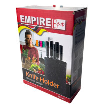 Підставка для ножів Empire ЕМ-2444 пластик 22 см чорний (RZN-23096987)