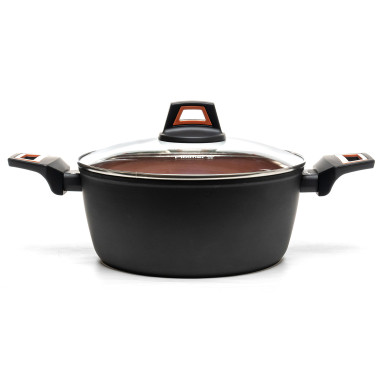 Каструля антипригарне покриття Hölmer CR-1325-SBMCL Carrot з кришкою 2.5 л чорний (RZN-23105712)