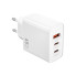 Зарядний блок живлення 2xType-C+USB WiWU Wi-G005 Essen GaN 65 W 5 V 3 A білий (RZN-23106531)