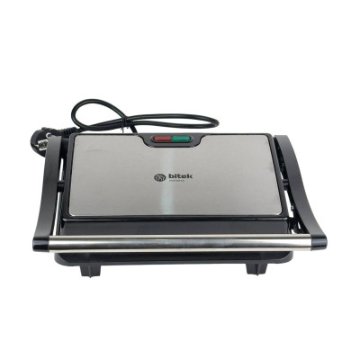Гриль електричний контактний BITEK BT-2685 антипригарне покриття 2000 Вт чорний зі сріблястим (RZN-23102739)