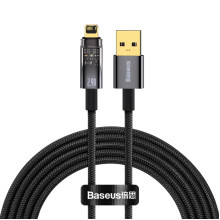 Кабель USB/Apple Lightning 2 м Baseus Explorer Auto Power-Off 2.4 А чорний (RZN-23102874)