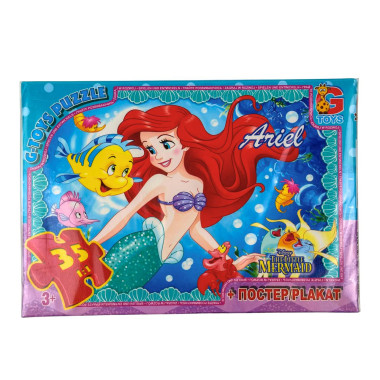 Пазли класичні 35 елементів G-Toys GP-R008 Ariel з постером (RZN-23105311)